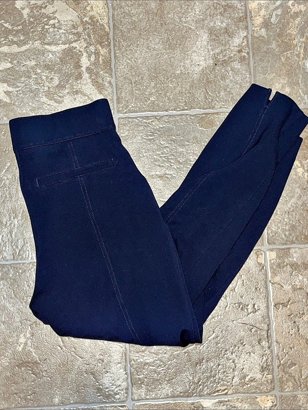 SPANX The Perfect Pant, Ankle Backseam Skinny Leggings Blue Small